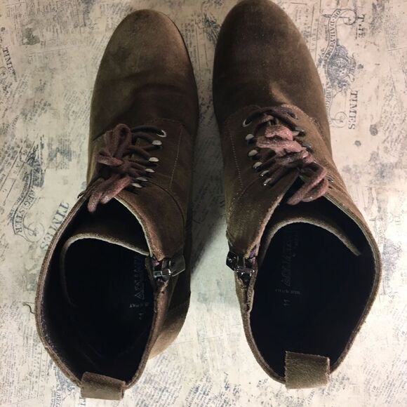 Aquatalia Chance Suede Lace-Up Wedge Boot, Forest (Olive) - Picture 6 of 13